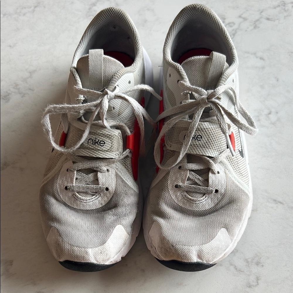 Nike Gray and Red Athletic Shoes